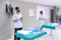 นักเรียนพนักงานผู้ช่วยพยาบาล เดอะแคร์การบริบาลรุ่นที่ 40 สอบวัดผลภาคทักษะก่อนออกฝึกภาคปฎิบัติ ( The Care Skill Day )