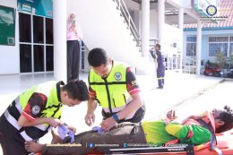 โครงการฝึกอบรมส่งเสริมความรู้ด้านสาธารณภัยและการป้องกันภัย (ฝึกซ้อมอพยพหนีไฟและระงับอัคคีภัยในอาคารสำนักงานเทศบาลฯ)