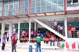 โครงการฝึกอบรมส่งเสริมความรู้ด้านสาธารณภัยและการป้องกันภัย (ฝึกซ้อมอพยพหนีไฟและระงับอัคคีภัยในอาคารสำนักงานเทศบาลฯ)