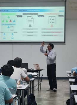 ภาพกิจกรรม การบรรยาย เรื่อง การตีความและการประยุกต์ใช้ ข้อกำหนด ISO/IEC 17025:2017  