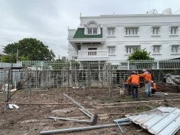 งานก่อสร้างบ้านพักอาศัย ถนนวิภาวดี