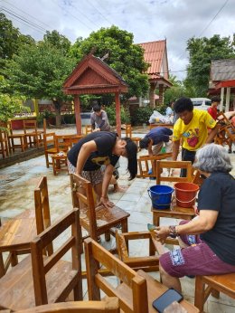 มูลนิธิเด็กร่วมช่วยทำความสะอาด โรงเรียนพระปริยัติวัดบ้านใหม่วิทยา