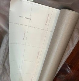 วัสดุปิดผิวลายผ้า (interior film) นำมาหุ้มทับตู้เสื้อผ้าเดิม