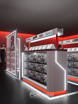 Design, manufacture, and installation of the store: TR Phone Shop, Central Rama 2.