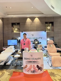 SOMO BEAUTY จัดบูธแสดงสินค้า เตียงทรีทเม้นท์ไฟฟ้า เตียงสัก Wulop การแข่งขันช่างสัก ระดับโลก ณ โรงแรม มิราเคิล แกรนด์ 