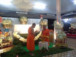 ร่วมงานและเป็นเจ้าภาพสวดพระอภิธรรมศพ พระมหาราชัญ ธนวํโส ซึ่งเป็นหนึ่งในพระวิทยากรกระบวนธรรมประจำจังหวัดระนอง ที่ได้มรณภาพ