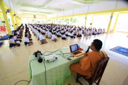 ค่ายคุณธรรมจริยธรรมนักเรียน โรงเรียนศรัทธาสมุทร จังหวัดสมุทรสงคราม ชั้นมัธยมศึกษาปีที่ 6 บรรยายโดยคณะพระวิทยากรกลุ่มใต้ร่มพุทธธรรม