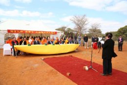 พิธีเปิดวัดพุทธสามัคคี (โบ-หัว) เมืองกาโบโรน ประเทศบอตสวานา มีพระเดชพระคุณ พระกิตติโสภณวิเทศ ประธานสหภาพพระธรรมทูตไทยในโอเชียเนีย เป็นประธานฝ่ายสงฆ์