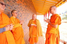 พิธีเปิดวัดพุทธสามัคคี (โบ-หัว) เมืองกาโบโรน ประเทศบอตสวานา มีพระเดชพระคุณ พระกิตติโสภณวิเทศ ประธานสหภาพพระธรรมทูตไทยในโอเชียเนีย เป็นประธานฝ่ายสงฆ์