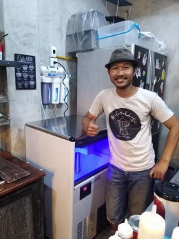ร้าน Agaligo Coffee อ่างศิลา ไว้วางใจใช้เครื่องทำน้ำแข็ง GenIce กาแฟดี น้ำแข็งสะอาด