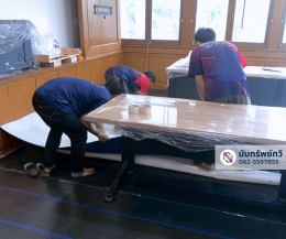 ติดตั้งพรมปูพื้นห้องประชุม ลดเสียงสะท้อน ด้วยพรมทอพร้อมยางรองพรม