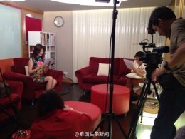 2013年10月9日 郭蕊女士应泰国第九电视台邀请，主持该台《东盟语言教授》节目