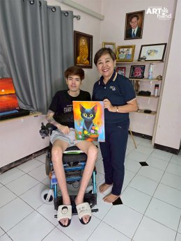 มูลนิธิอาร์ตโนแฮนด์ ลงพื้นที่เยี่ยมศิลปินพิการ "ป็อป กฤชติณท์"