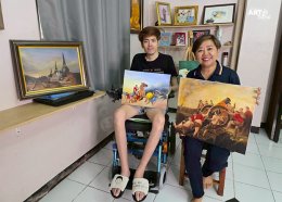 มูลนิธิอาร์ตโนแฮนด์ ลงพื้นที่เยี่ยมศิลปินพิการ "ป็อป กฤชติณท์"