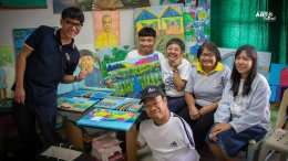 มูลนิธิอาร์ตโนแฮนด์ ลงพื้นที่เยี่ยมศิลปินพิการ "น้องเพิร์ท ศุภกร"