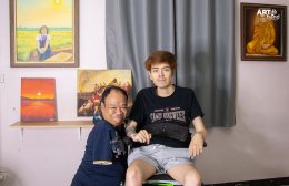 มูลนิธิอาร์ตโนแฮนด์ ลงพื้นที่เยี่ยมศิลปินพิการ "ป็อป กฤชติณท์"