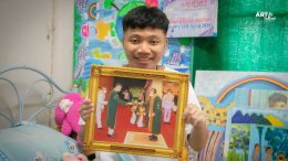 มูลนิธิอาร์ตโนแฮนด์ ลงพื้นที่เยี่ยมศิลปินพิการ "น้องเพิร์ท ศุภกร"