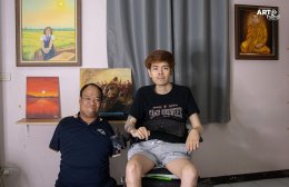 มูลนิธิอาร์ตโนแฮนด์ ลงพื้นที่เยี่ยมศิลปินพิการ "ป็อป กฤชติณท์"