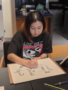 กิจกรรมวาดลายเส้นสไตล์ไทย
