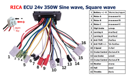 คู่มือ กล่องควบคุม ECU 24V RICA 350W Sine wave, Square wave