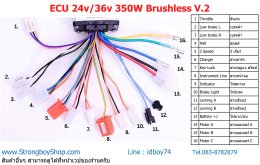 คู่มือ กล่องควบคุม มอเตอร์บัสเลส 24V 36V 350W Version 2