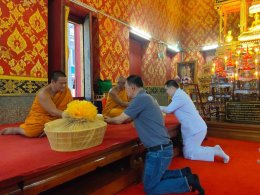 ผู้แทนมูลนิธิพุทธภูมิธรรม และภาคีเครือข่าย เข้ากราบนมัสการ เจ้าอาวาส-รองเจ้าอาวาส วัดคฤหบดี พระอารามหลวง