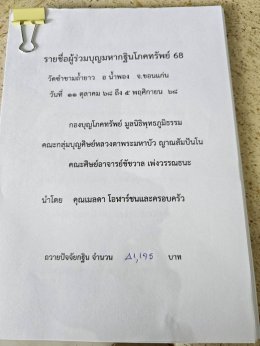 มหากฐิน68 วัดที่11 วัดซำขามถ้ำยาว จ.ขอนแก่น