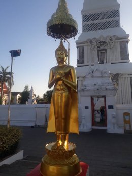 บุญบูรณะปฏิสังขรณ์พระพุทธรูปปางรำพึง ที่ประดิษฐานหน้าองค์พระธาตุท่าอุเทน