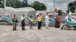 ส่งพลังบุญ ณ อีสานตอนล่าง จ.บุรีรัมย์ อาจารย์วิจักษณ์ สองจันทร์ ประธานมูลนิธิพุทธภูมิธรรม , นายสุนทร ฉายโอภาส ที่ปรึกษาประธานมูลนิธิพุทธภูมิธรรม เป็นตัวแทนกัลยาณมิตร  เข้ากราบนมัสการพระประธาน ในอุโบสถที่กำลังจัดสร้าง ณ วัดพุทธบูชาป่าโคกประสาท จ.บุรีรัมย์