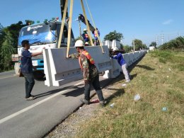 ผลงานการติดตั้ง Barrier สำหรับติดยางพารา มาตราฐาน กรมทางหลวง ชนบท และ มาตราฐาน กรมทางหลวง 2020