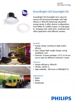 SmartBright LED Downlight G4