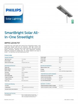 SmartBright Solar All-in-one Streetlight BRP110