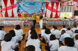 Pictures of the atmosphere of donating school supplies Ban Hua Thanon Nuea School (Rattaprachanuthit)