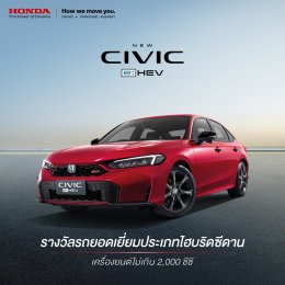 ฮอนด้า คว้า 4 รางวัลรถยอดเยี่ยมแห่งปี Car of the Year 2025  นำโดยไลน์อัป Full Hybrid e:HEV  ตอกย้ำความเป็นแบรนด์ที่น่าเชื่อถือและไว้วางใจได้