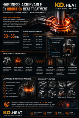 ความแข็งที่สามารถทำได้โดยใช้เครื่อง Induction Heat Treatment 
