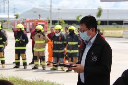 The Annual Emergency Response Rehearsal at Amata City Rayong : the situation of Chemical spillage, Gas leakage and Fire