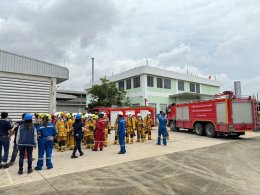 The emergency response rehearsal plan for Amata City Rayong Industrial Estate, in case of chemical spillage, gas leakage, and fire outbreak, held annually in 2024