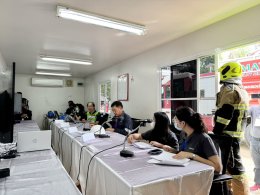 The emergency response rehearsal plan for Amata City Rayong Industrial Estate, in case of chemical spillage, gas leakage, and fire outbreak, held annually in 2024