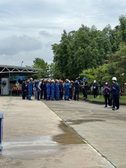 The emergency response rehearsal plan for Amata City Rayong Industrial Estate, in case of chemical spillage, gas leakage, and fire outbreak, held annually in 2024