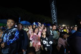 Temporary boxing ring at Baan Thoet Thai, Mae Fah Luang Super Fight Muay Thai event.