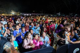 Temporary boxing ring at Baan Thoet Thai, Mae Fah Luang Super Fight Muay Thai event.