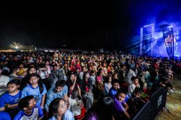 Temporary boxing ring at Baan Thoet Thai, Mae Fah Luang Super Fight Muay Thai event.