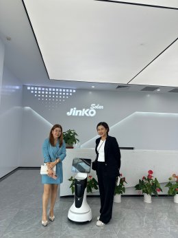 Visit Jinko factory, a solar cell production factory in Hefei, China.