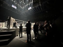 Interpreting work in the boxing ring of the One Championship program, Korean-English interpreter