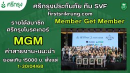 ค่าสายงาน+แนะนำยอดเกิน15000  ตั้งแต่1-30/4/68 