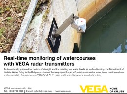 การตรวจวัดระดับน้ำในแหล่งน้ำแบบเรียลไทม์ ด้วยเทคโนโลยีเรดาร์จาก VEGA