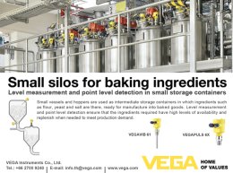 SMART LEVEL MEASUREMENT FOR SMALL BAKERY SILOS