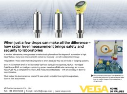 เรดาร์วัดระดับ: คำตอบของความปลอดภัยในห้องปฏิบัติการยุคใหม่