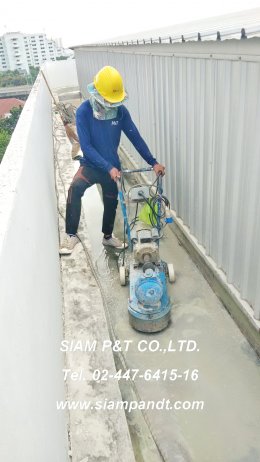 งานติดตั้งระบบกันซึมชนิด Polyurethane Waterproofing Membrane