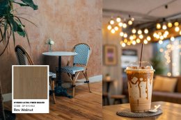 ตกแต่งคาเฟ่ Hybrid Ultra Fiber Board ลามิเนต SPC